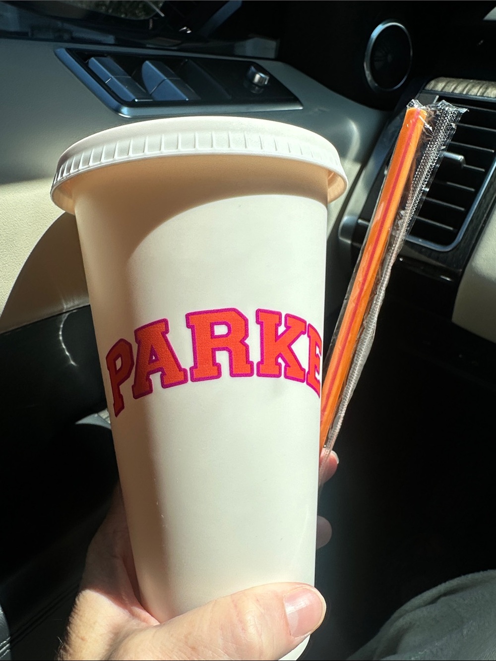 Parke White Reusable Party Cup Dunkin Doughnuts
